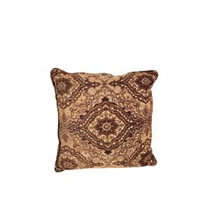 Beautiful Vintage embroidered tapestry velvety throw pillow sz 18x18